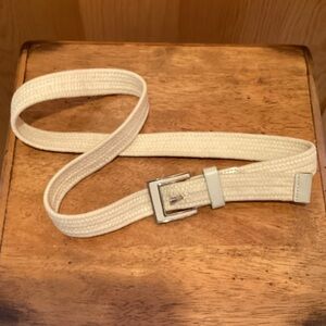 Vintage White Braided Belt